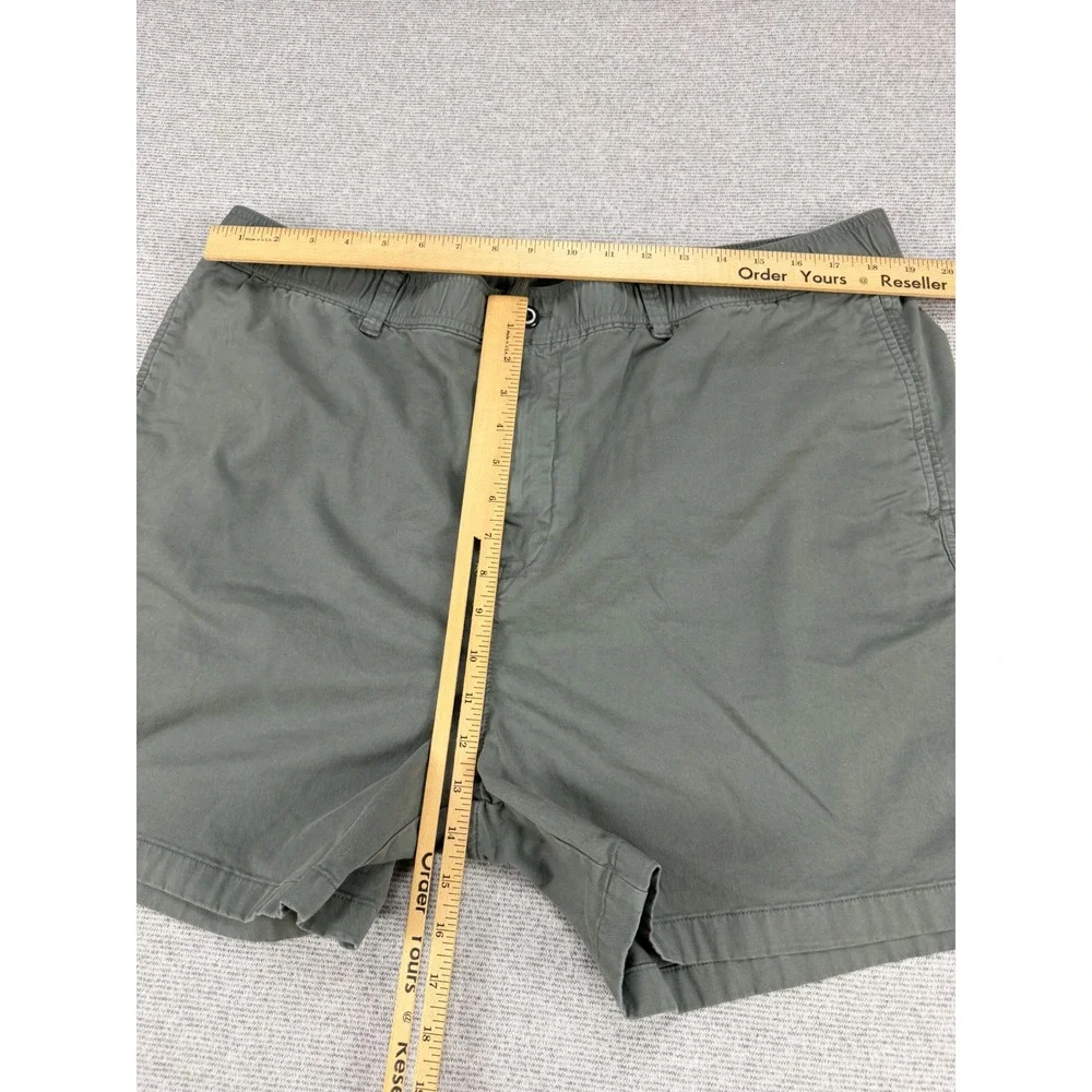 Todd Snyder Mens Weekend Shorts Olive Green Elastic Waist Cotton Stretch XXL